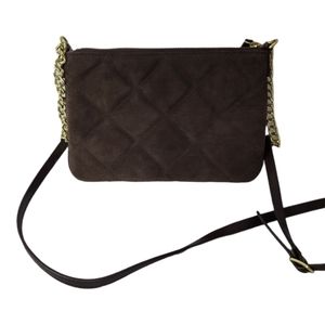 Talbots dark brown suede crossbody